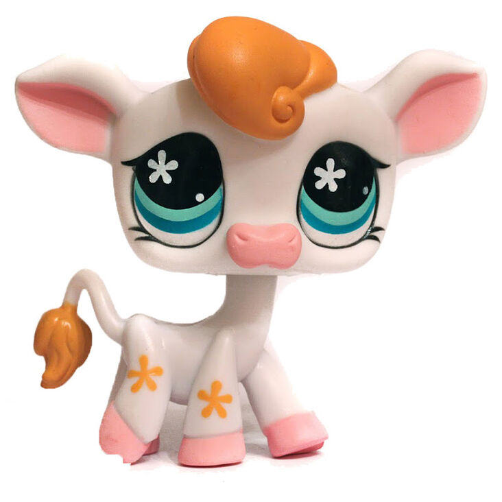 【美品】Cows 1st LP Authentic Littlest Pet Shop #877 Brown white cow | eBay