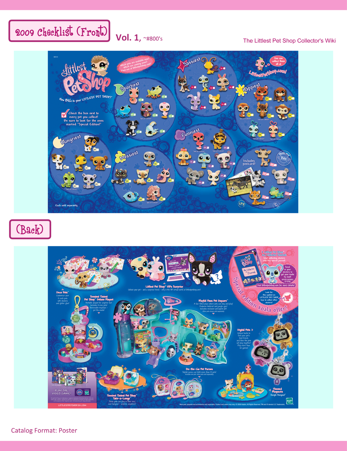 Lps collectors checklist sale