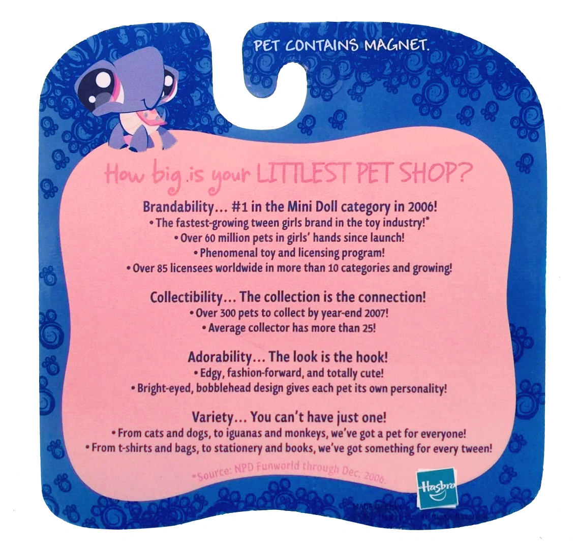 Littlest Pet Shop LPS Take-A-Long Clip-On Keychain Bunny Rabbit
