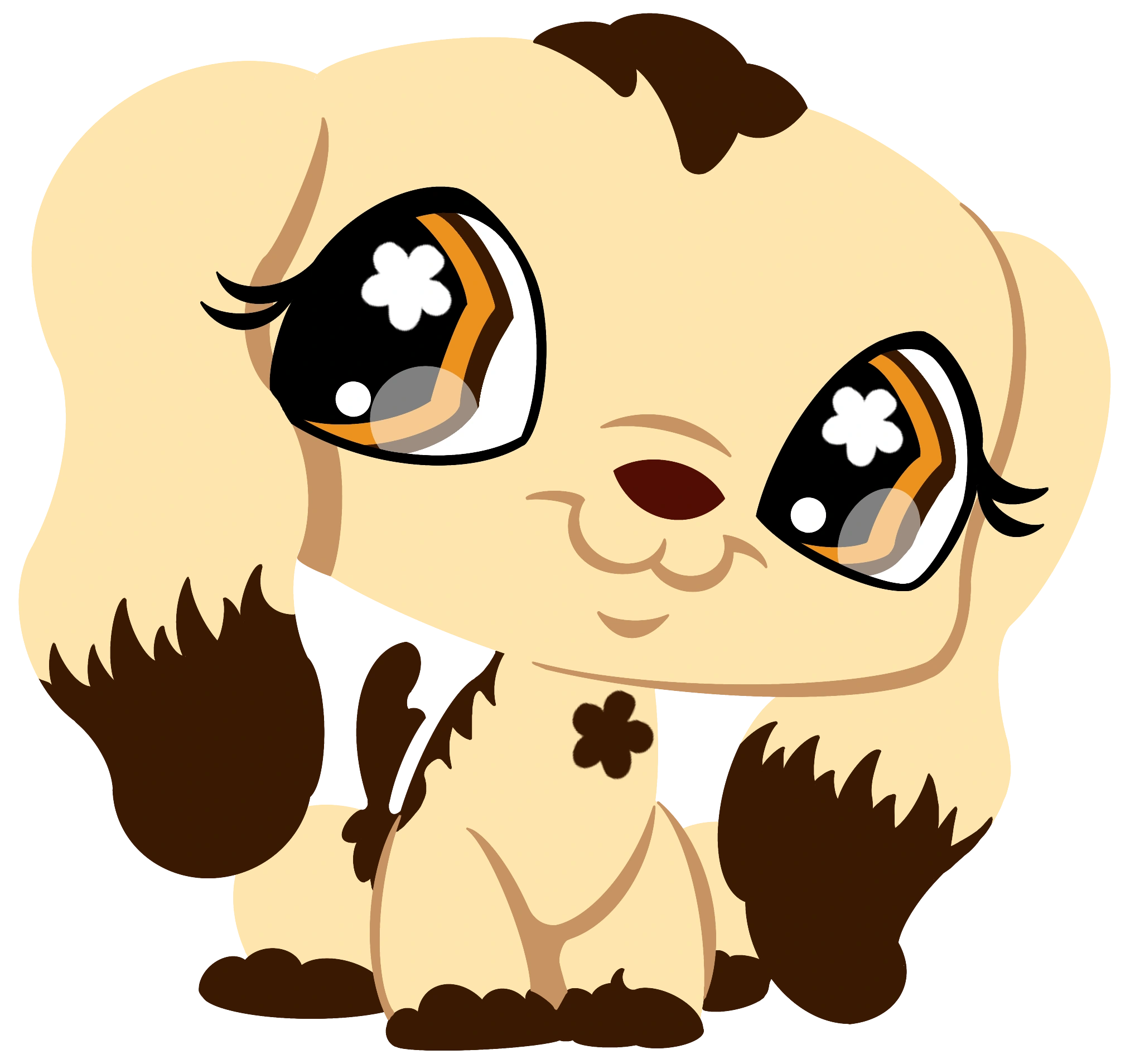 Littlest Pet Shop LPS Chien Cocker Spaniel Marron #575 - Authentique - 159