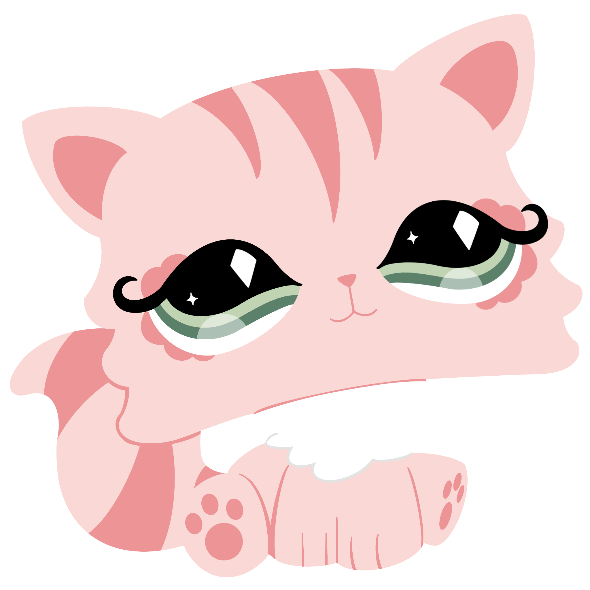 Lps pink and white cat 2025