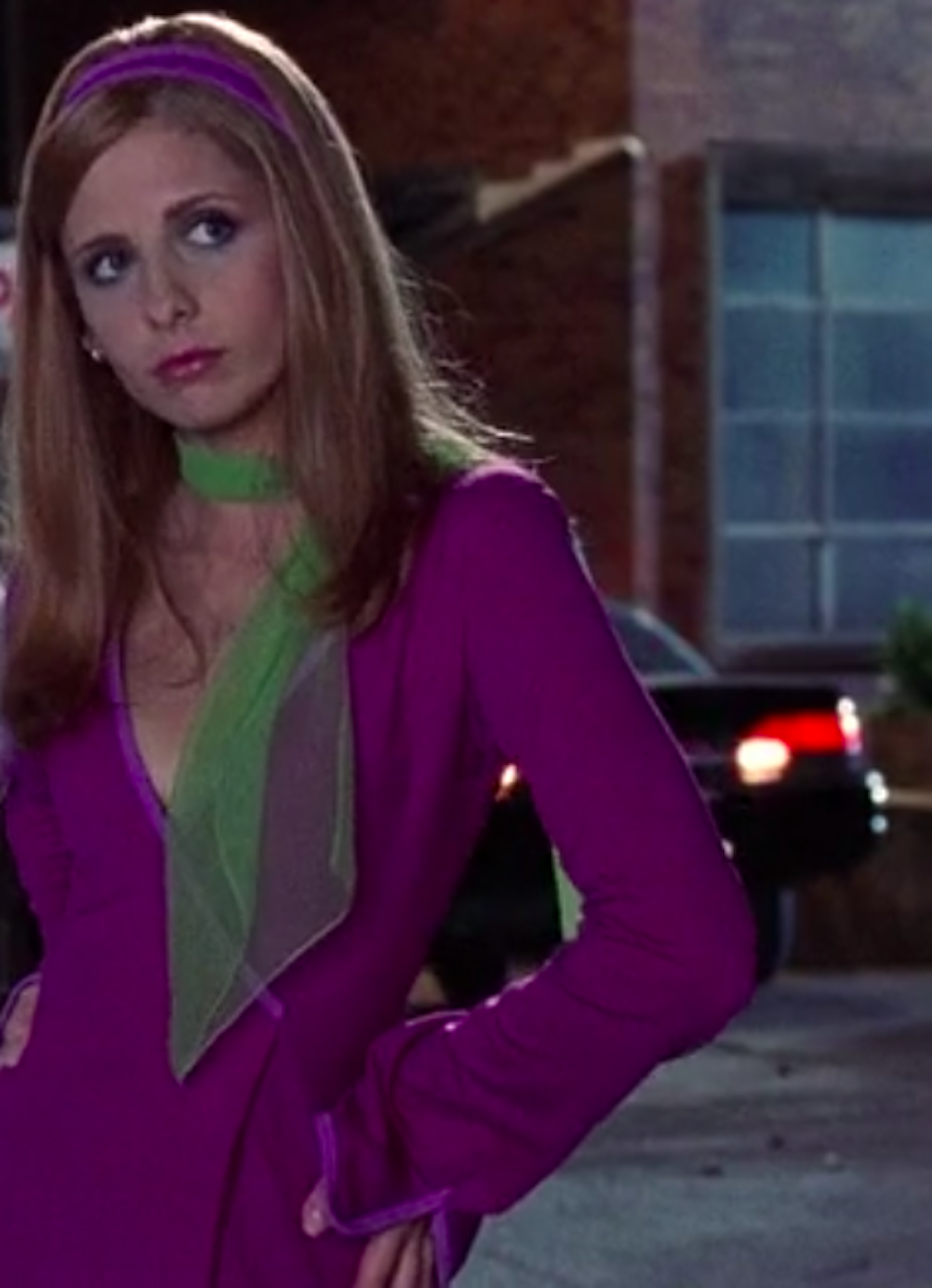 Long sleeve purple dress like daphne shop