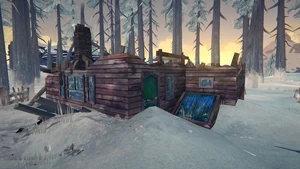 Cresta de skeeter, con la puerta del sótano a la vista.