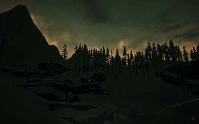 Домик зверолова в закате