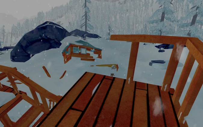 Вид с самой верхней уцелевшей площадки