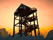 A close up view of the lookout