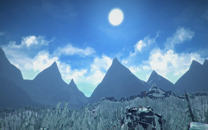 Вид из домика лесника на заброшенный наблюдательный пункт