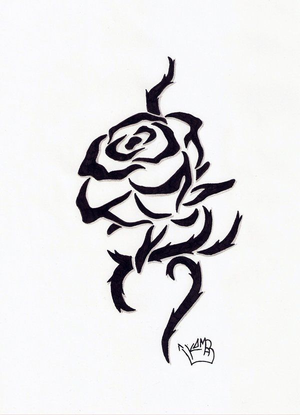 drawings of black roses