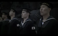 Sailors of the Imperial Navy at attention