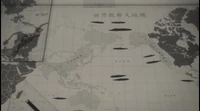 A map depicting the naval deployments of the Imperial Japanese Navy