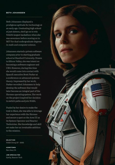 Beth Johanssen The Martian Wikia Fandom
