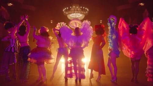 Peformance (lit by red light)