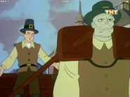 Walter and Charlie Schumaker's ancestors in colonial era Edge City in the Year 1609 in the season 2 premiere, A Comedy of Era.