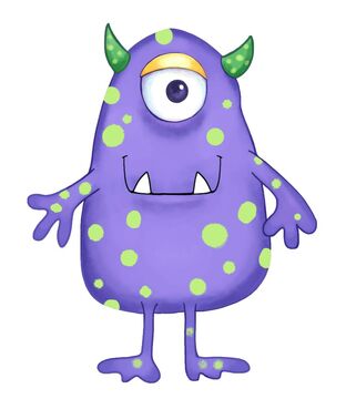cute purple monster clipart