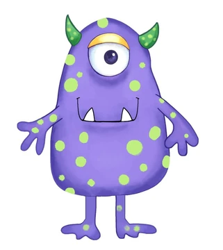 Cute Purple Monster Clipart