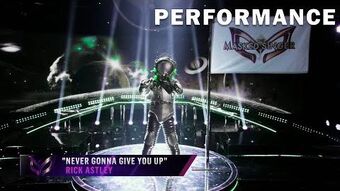 Video Astronaut Sings Never Gonna Give You Up By Rick Astley The Masked Singer Season 3 The Masked Singer Wiki Fandom