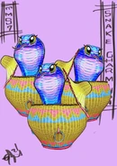 SnakeCharm.jpg (148 KB) Queen Cobras' concept art with their original title of Snake Charms