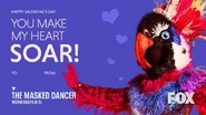 Valentine's Day themed art featuring Exotic Bird