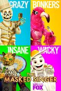 Poster for season 2 featuring Flamingo with Skeleton, Leopard, and Egg