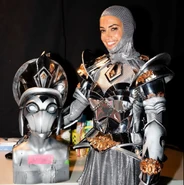 Jana Kramer Backstage With Her Mask