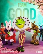 Poster of Team Good, featuring Prince, McTerrier, Armadillo, Ringmaster, and Firefly