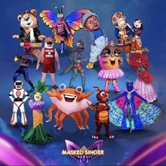 The full cast of The Masked Singer Brasil Season 2 (Leoa and Cachorro not pictured, as they're wildcards).