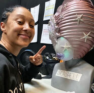 Tamera Mowry-Housley Backstage With Her Mask