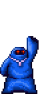 16-bit sprite of The Artificer holding his arm up.
