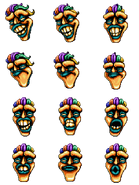 The Voodoo Mask's 16-bit spritesheet.