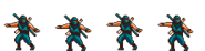 Ninja's surfing spritesheet.