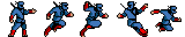 Beta version of 8-bit Ninja's rope-darting spritesheet.