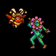 Artwork of Ninja in "The Botanical Brawler" costume, posted on social media to celebrate Halloween.