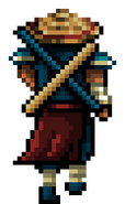 Ninja's 16-bit door-entering sprite.