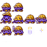 La feuille de sprites de Claustro 8-bit.