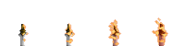 Spritesheet of Barma'thazël's sword catching on fire.