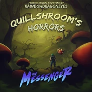 Ninja gazes at Quillshroom Marsh with Quarble nearby, used for the YouTube thumbnail of this video.