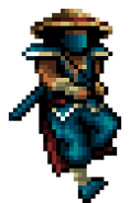 Ninja's 16-bit wall kick sprite.
