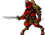 Barma'thazël's 16-bit idle animation during combat.