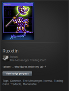 Ruxxtin's Steam trading card.