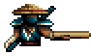 Sprite of Ninja passing on the scroll.