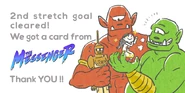Colos and Suses artwork, which celebrates clearing the second stretch goal for "The Girl and the Robot - The Card Game."
