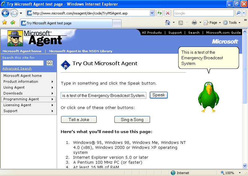 Microsoft Agent, The Microsoft Windows XP Wiki
