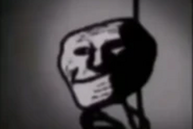 Troll face becoming sad on Make a GIF