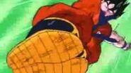 Goku about to end Bowser off with a dropkick