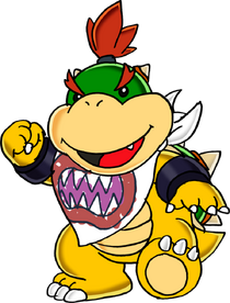 Bowser jr's artwork in the series.