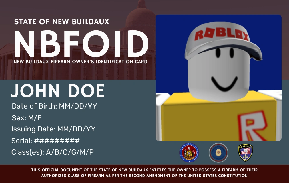 New Buildaux Firearm Owner's Identification Card The Neighborhood of