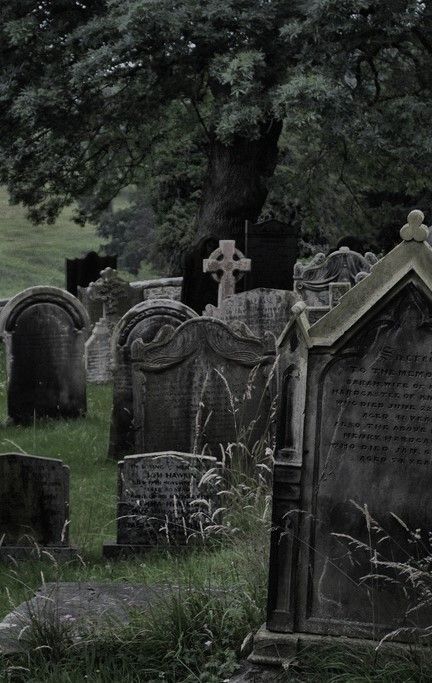 dark gothic cemetery
