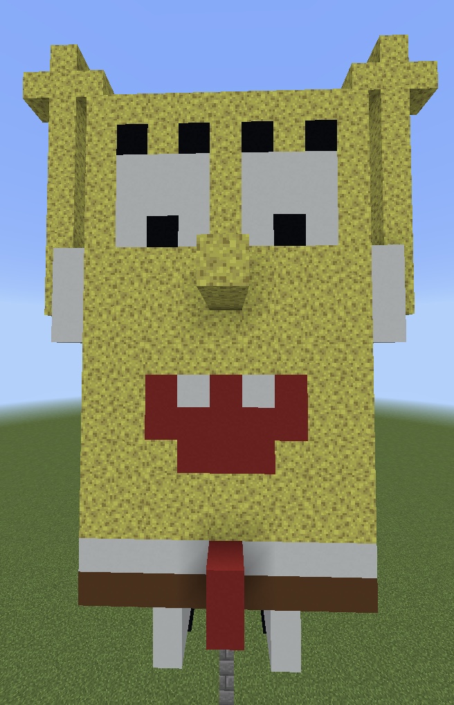 SpongeBob statue in Minecraft Classic by SpongeBobSonic10 on