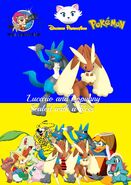 Lucario and Lopunny Sealed with a Kiss