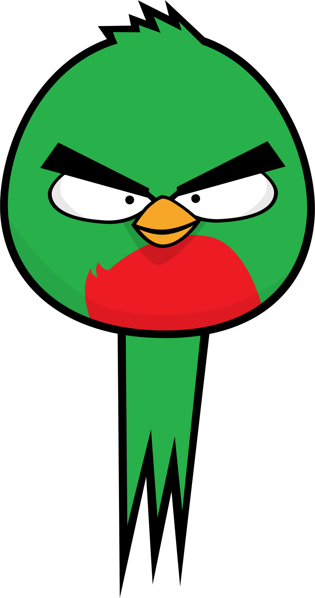 the Angry Bird Mad at L and O from Alphabet lore by NevahthePanda